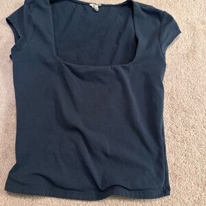 Garage Dark Blue Short Sleeve Top